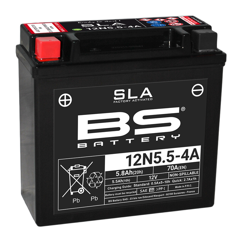 BS Batteri Vedlikeholdsfritt 12N5.5-4A